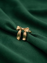 Gold Plated Bow Shaped Ring For Women