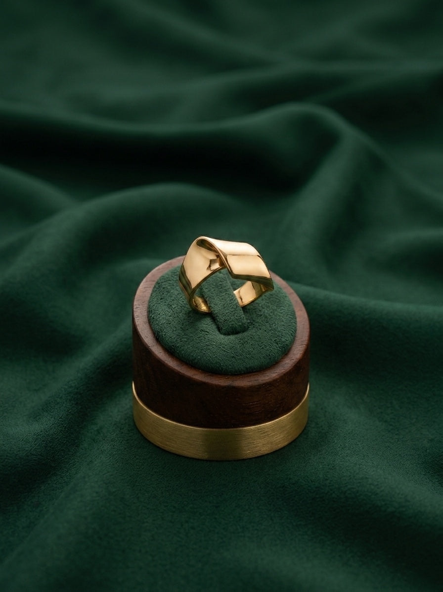 Gold Plated Trendy Style Ring For Women