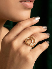 Gold Plated Trendy Style Ring For Women