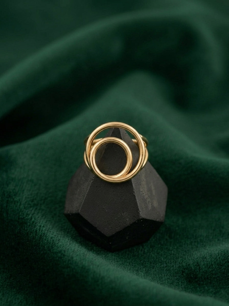 Gold Plated Trendy Style Ring For Women