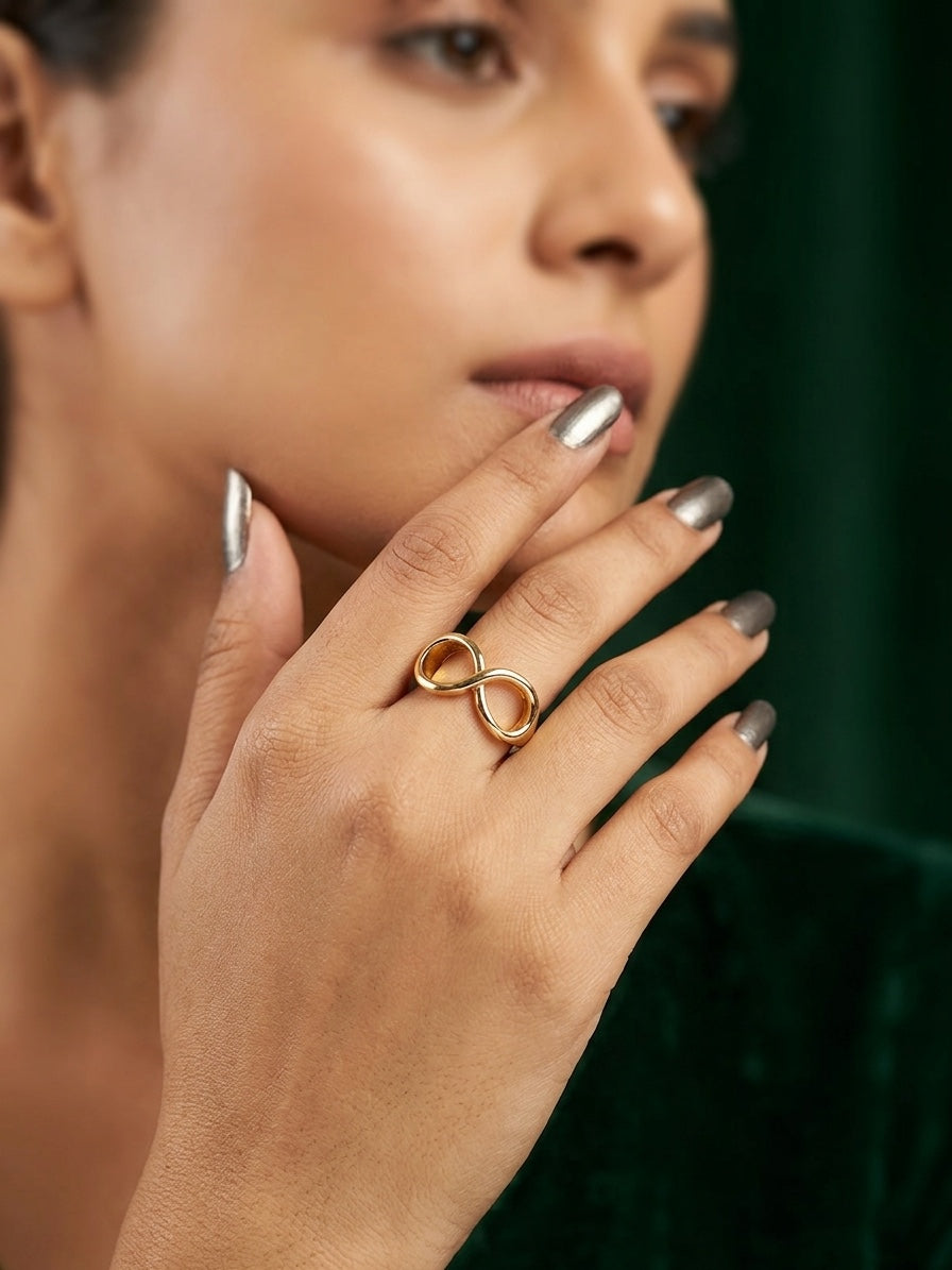Gold Plated Trendy Style Ring For Women