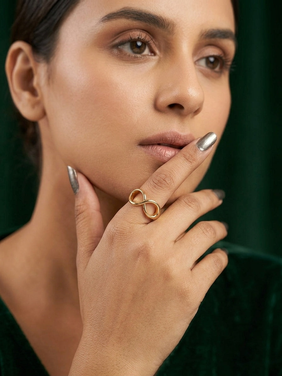 Gold Plated Trendy Style Ring For Women