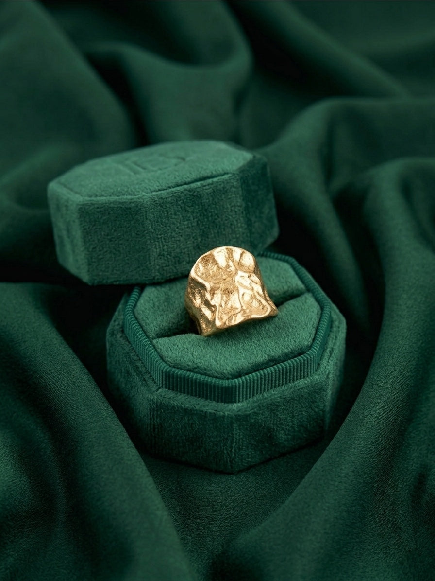 Gold Plated Contaporery Ring For Women