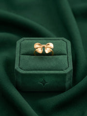 Gold Plated Bow Shaped Ring For Women
