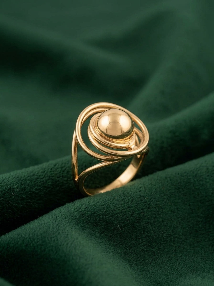 Gold Plated Trendy Style Ring For Women