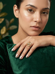 Gold Plated Trendy Style Ring For Women
