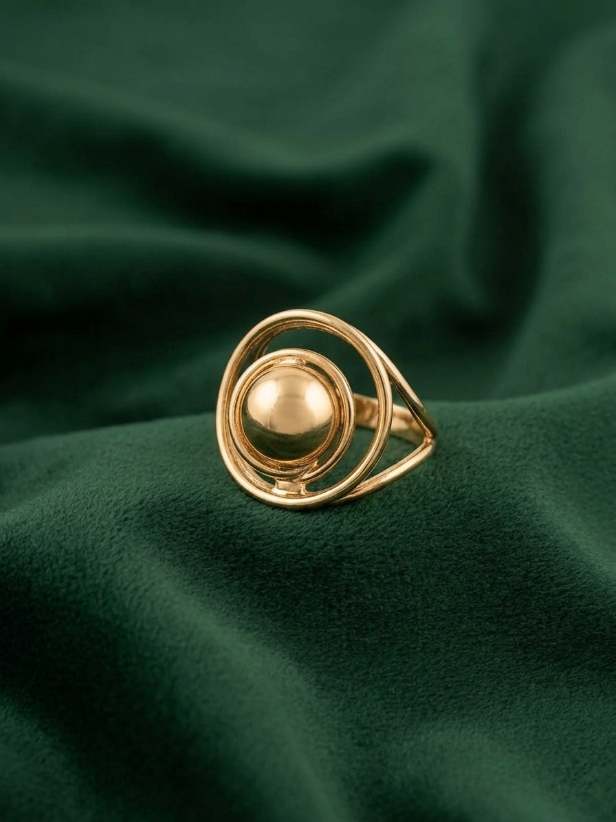Gold Plated Trendy Style Ring For Women
