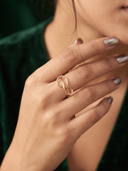 Gold Plated Trendy Style Ring For Women