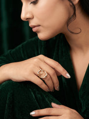 Gold Plated Trendy Style Ring For Women