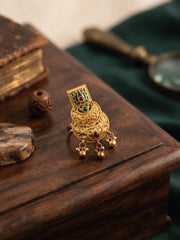 Women Gold-Plated Meenakari Traditional Statement Ring
