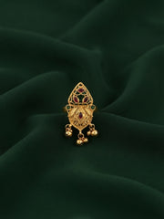 Women Gold-Plated Meenakari Traditional Statement Ring
