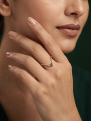 Women Gold-Plated Stone Studded Ring