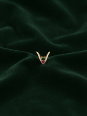 Women Gold-Plated Stone Studded Ring