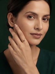Women Gold-Plated Stone Studded Ring
