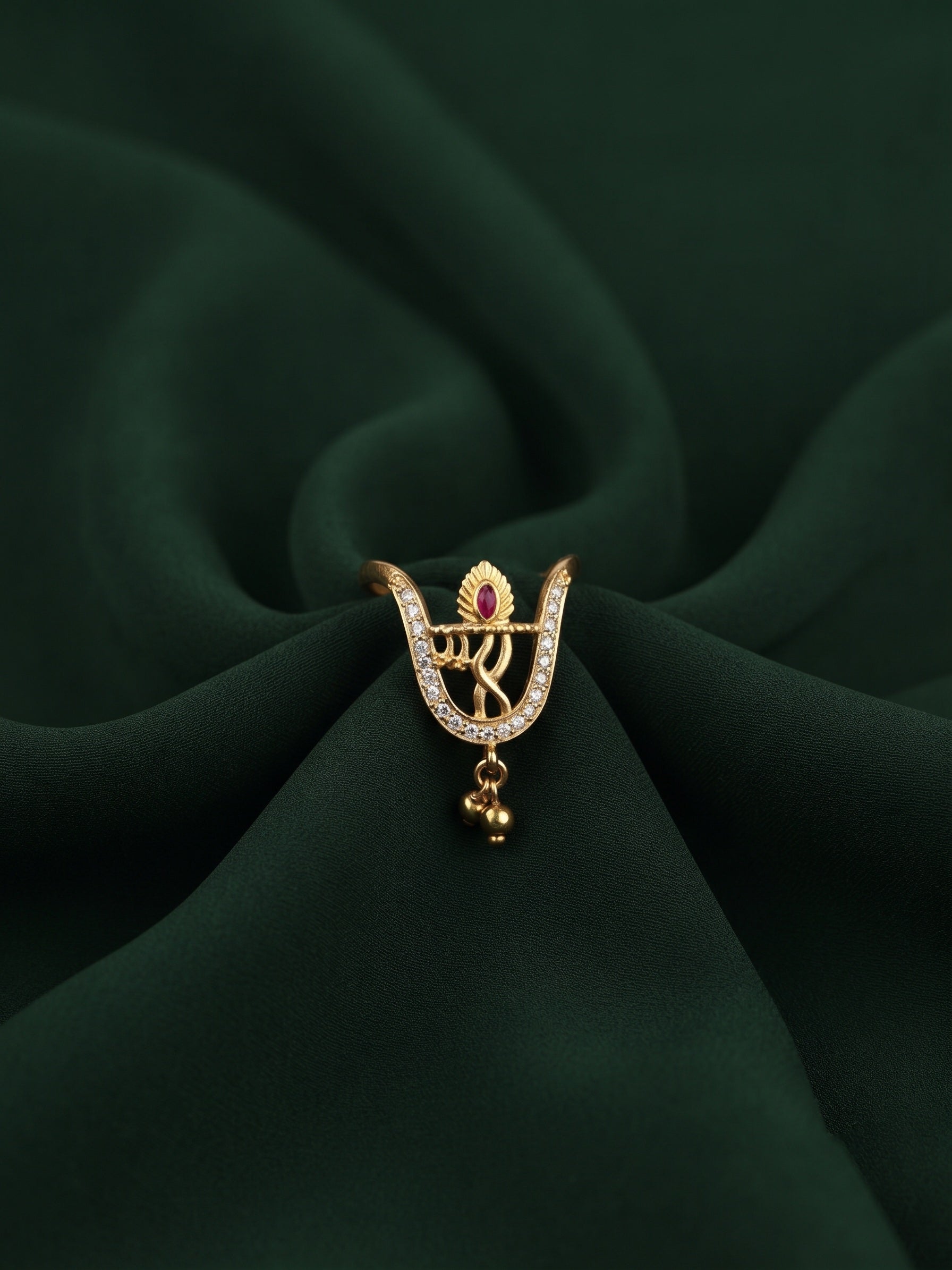 Women Gold-Plated Stone Studded Ring